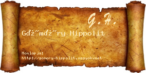 Gömöry Hippolit névjegykártya